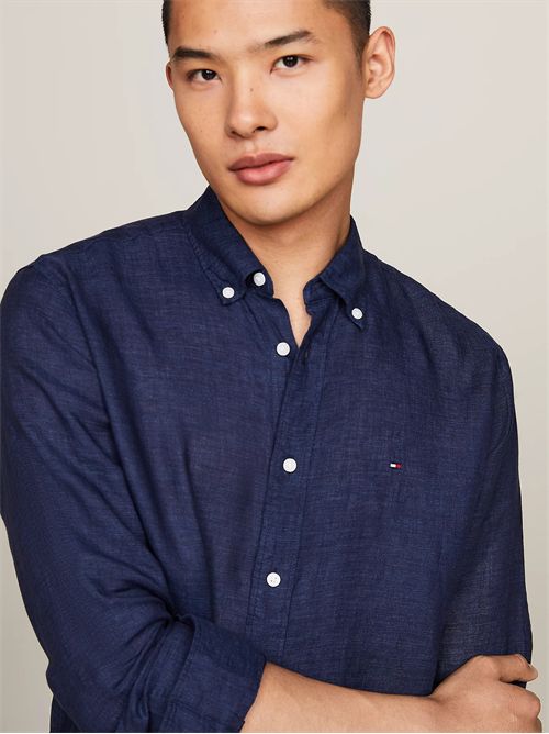 camicia uomo navy TOMMY HILFIGER | MW0MW34602DCC